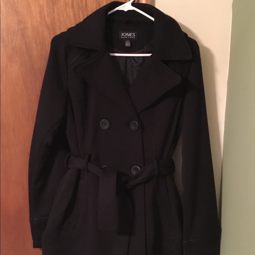 NWT Jones New York Black Double Breasted C…